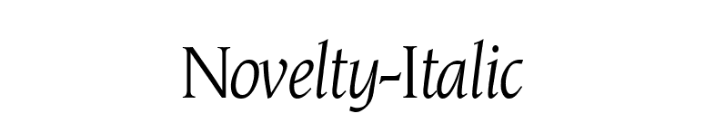 Novelty-Italic font preview