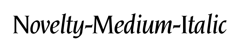 Novelty-Medium-Italic font preview