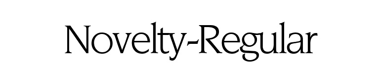 Novelty-Regular font preview