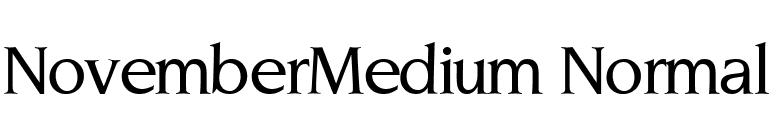 NovemberMedium Normal font preview