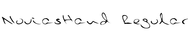 NoviasHand Regular font preview