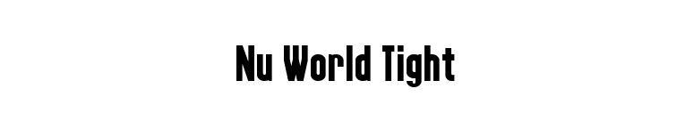 Nu World Tight font preview