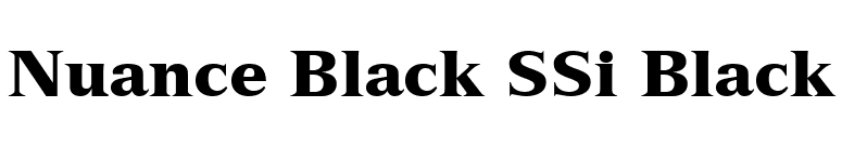 Nuance Black SSi Black font preview