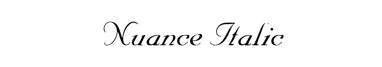 Nuance Italic font preview