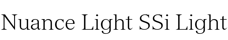 Nuance Light SSi Light font preview