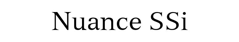 Nuance SSi font preview