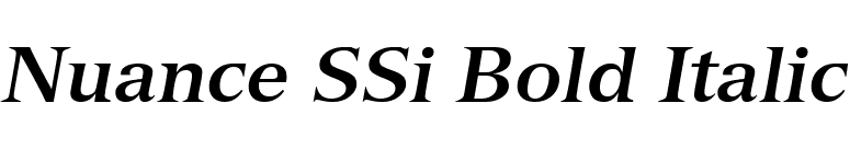 Nuance SSi Bold Italic font preview
