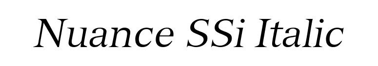 Nuance SSi Italic font preview