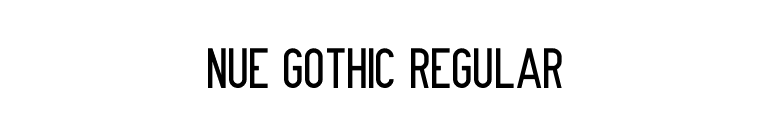Nue Gothic Regular font preview