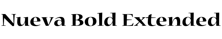 Nueva Bold Extended font preview