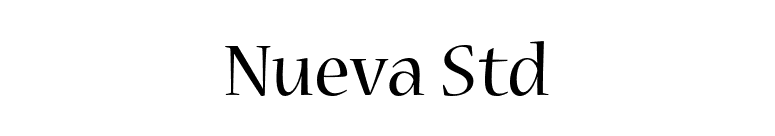 Nueva Std font preview
