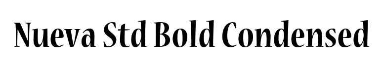 Nueva Std Bold Condensed font preview