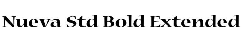 Nueva Std Bold Extended font preview