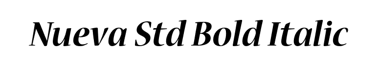 Nueva Std Bold Italic font preview
