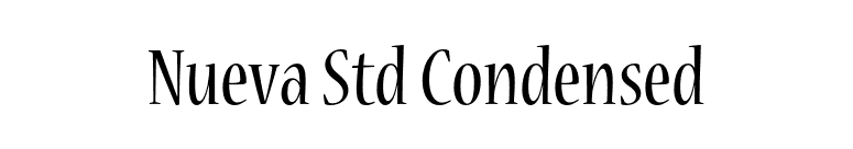 Nueva Std Condensed font preview