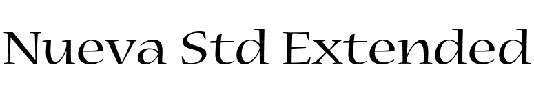 Nueva Std Extended font preview
