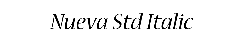 Nueva Std Italic font preview