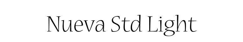 Nueva Std Light font preview