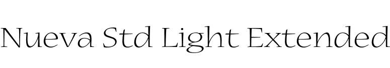 Nueva Std Light Extended font preview