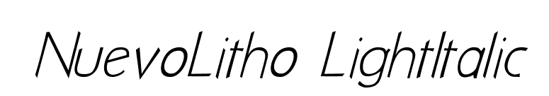 NuevoLitho LightItalic font preview