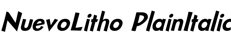 NuevoLitho PlainItalic font preview