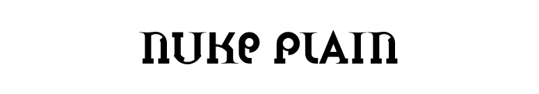 Nuke Plain font preview