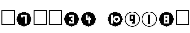Number Plain font preview