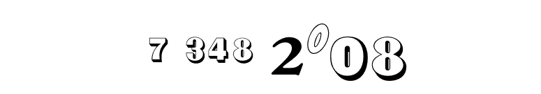 NumericsP08 font preview