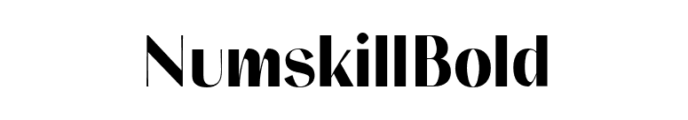 NumskillBold font preview