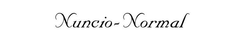 Nuncio-Normal font preview