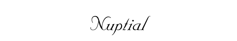 Nuptial font preview