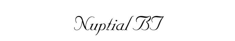 Nuptial BT font preview