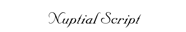 Nuptial Script font preview