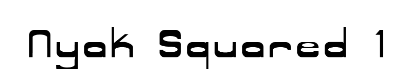 Nyak Squared 1 font preview