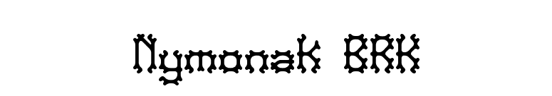Nymonak BRK font preview