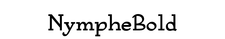 NympheBold font preview