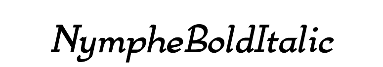 NympheBoldItalic font preview