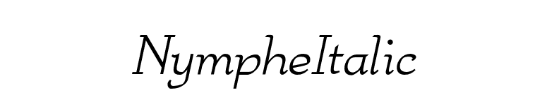 NympheItalic font preview