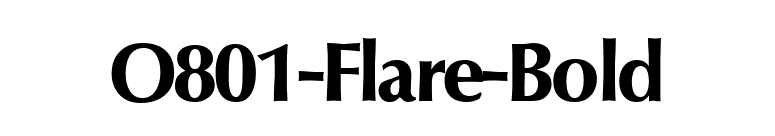 O801-Flare-Bold font preview