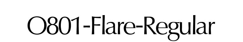 O801-Flare-Regular font preview