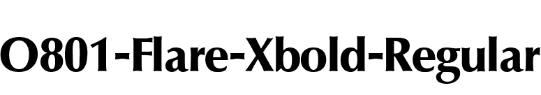 O801-Flare-Xbold-Regular font preview