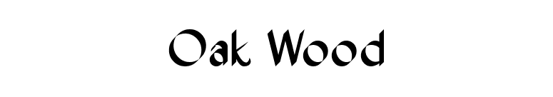 Oak Wood font preview