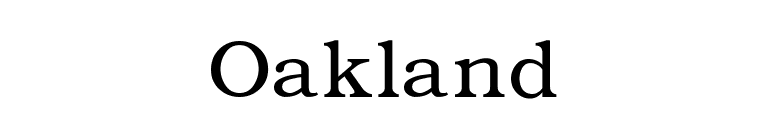 Oakland font preview