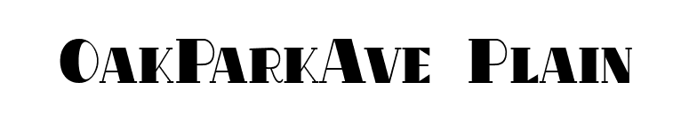 OakParkAve Plain font preview