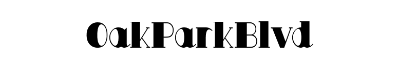 OakParkBlvd font preview