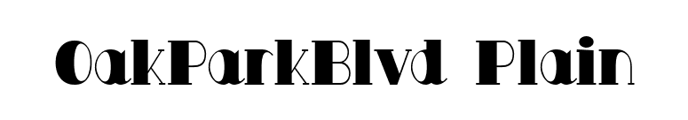 OakParkBlvd Plain font preview