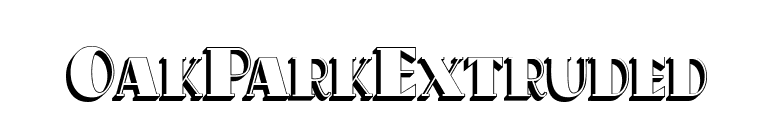 OakParkExtruded font preview