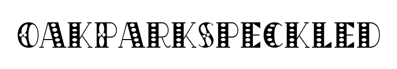 OakParkSpeckled font preview