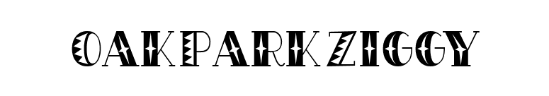 OakParkZiggy font preview
