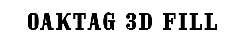 Oaktag 3D Fill font preview